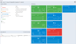 PostgreSQL Management Pack for SCOM server summary dashboard