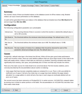 PostgreSQL Management Pack for SCOM alert knowledge